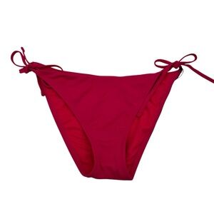 Shade & Shore Pink Low-Rise Side Tie Bikini Bottom Size Large